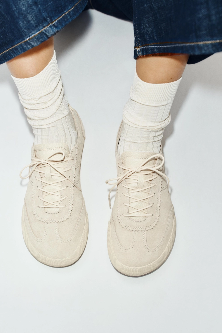Кроссовки barefoot из замши сплит
