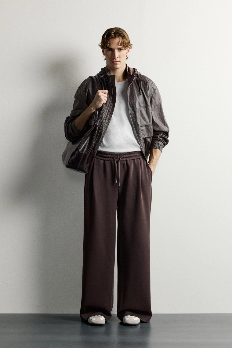 Брюки balloon fit со складками