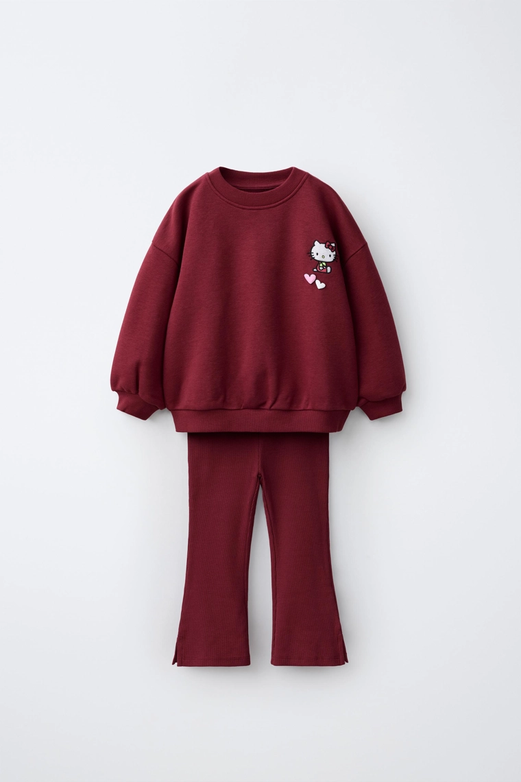 Костюм с толстовкой hello kitty © sanrio и расклешёнными леггинсами