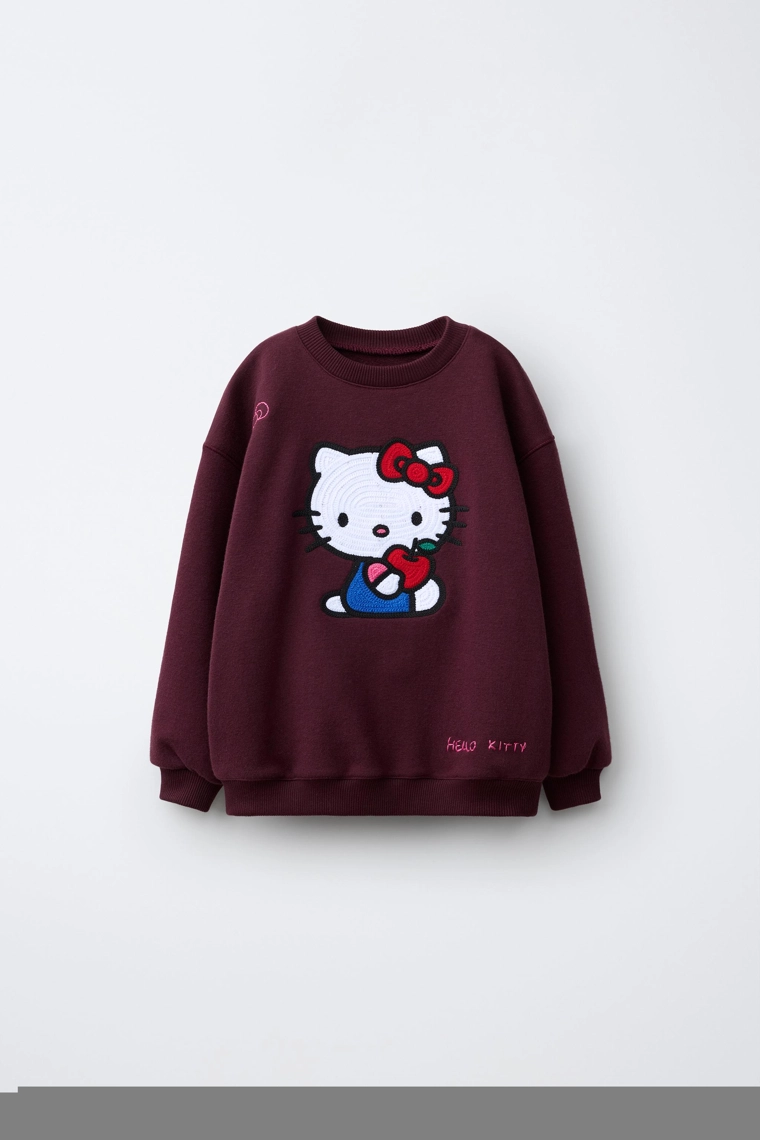 Свитшот с вышивкой hello kitty © sanrio