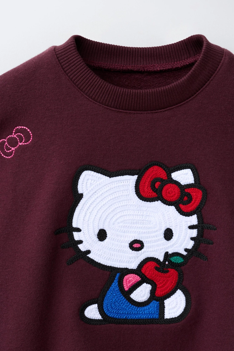 Свитшот с вышивкой hello kitty © sanrio