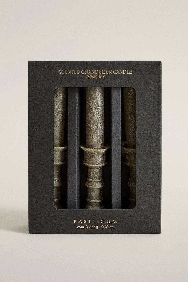 Набор из 3 декоративных свечей basilicum