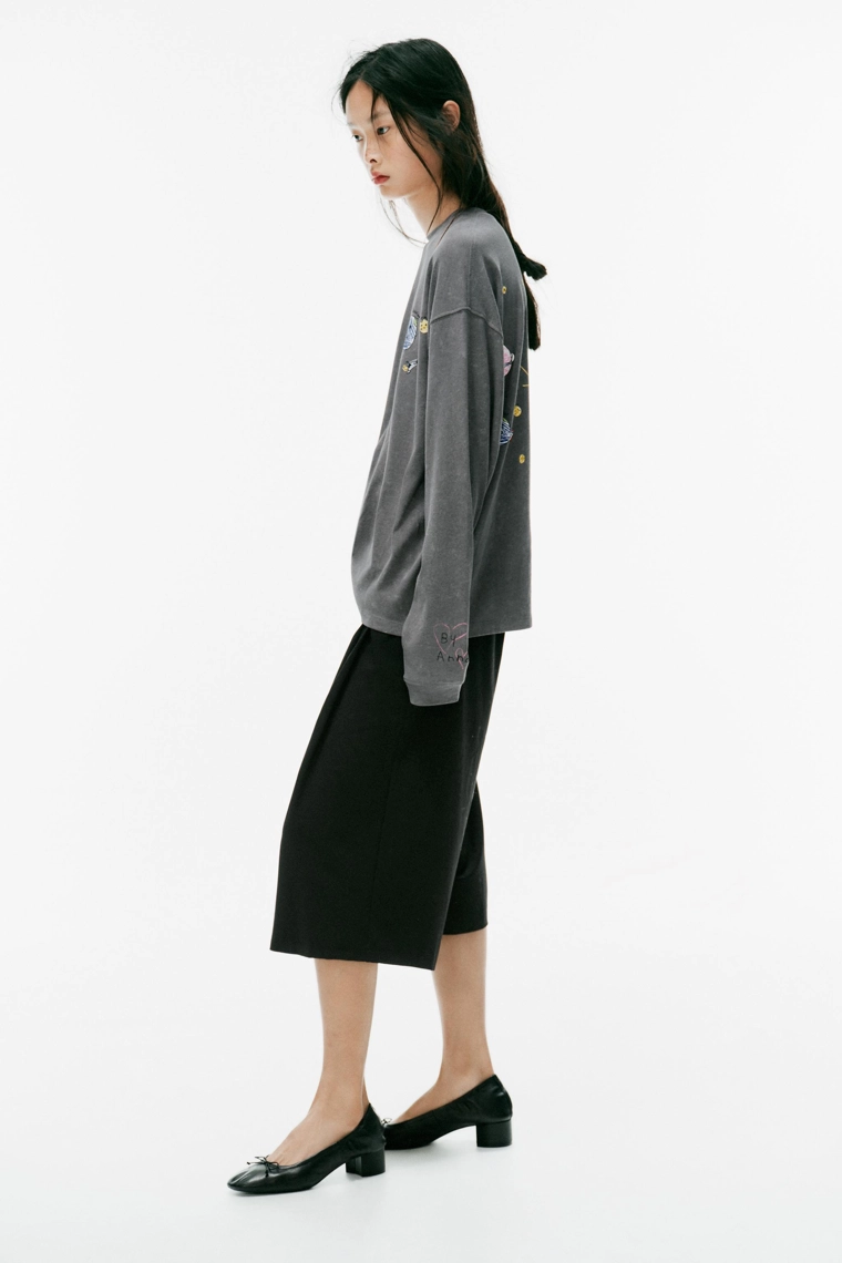 Футболка oversize с принтом планеты