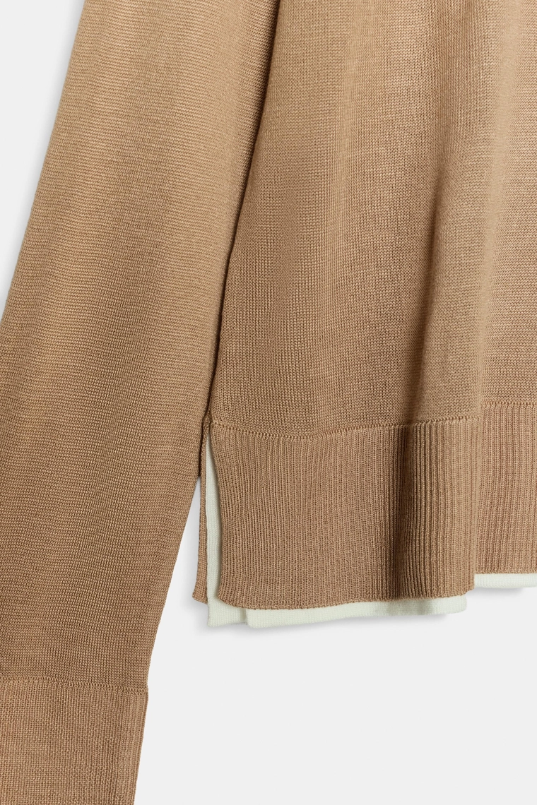Двухслойный вязаный свитер zara