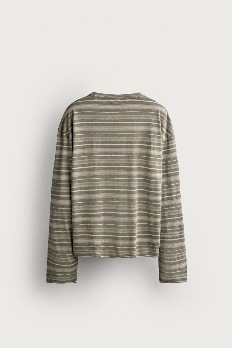 Футболка в полоску из жаккарда свободного кроя
