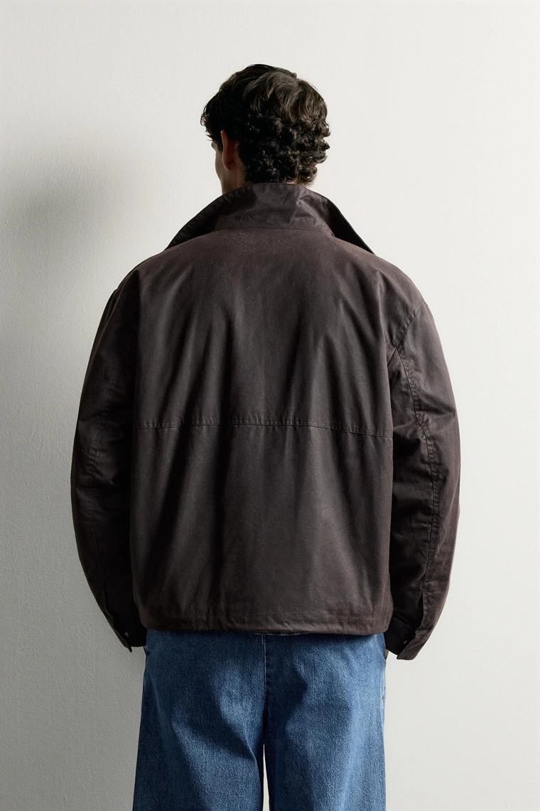 Куртка regular fit с восковым эффектом