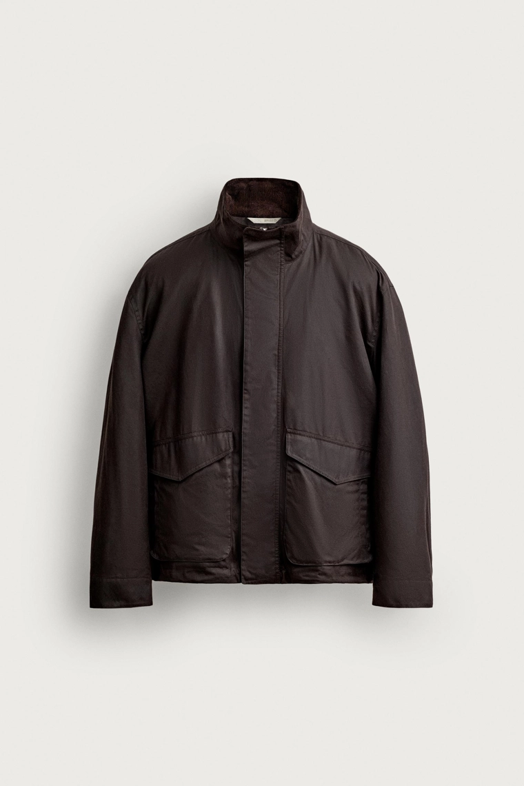 Куртка regular fit с восковым эффектом