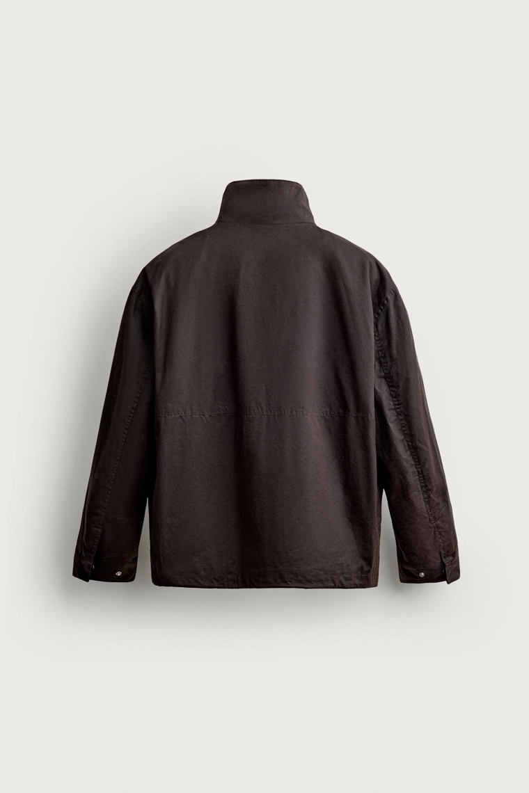 Куртка regular fit с восковым эффектом