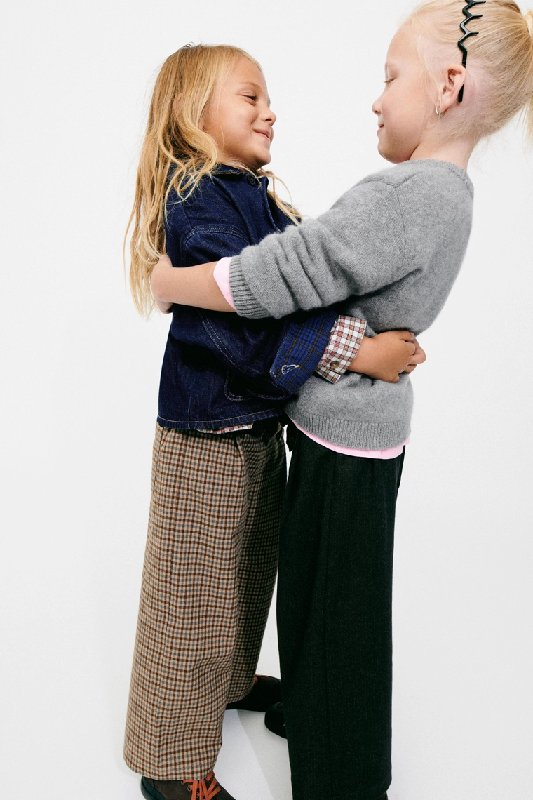 Zara timeless — брюки широкого кроя из шерстяной смеси