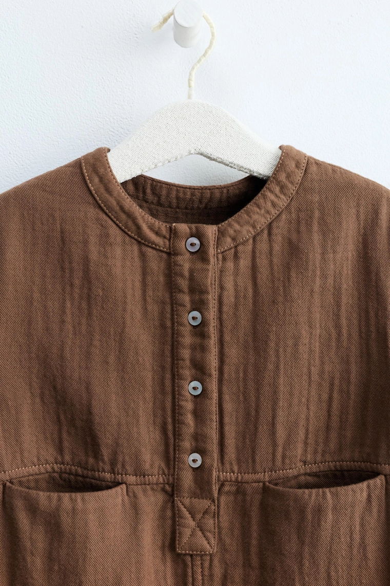 Zara timeless — длинный комбинезон свободного кроя с пуговицами