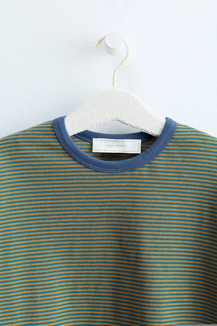 Футболка zara timeless в полоску