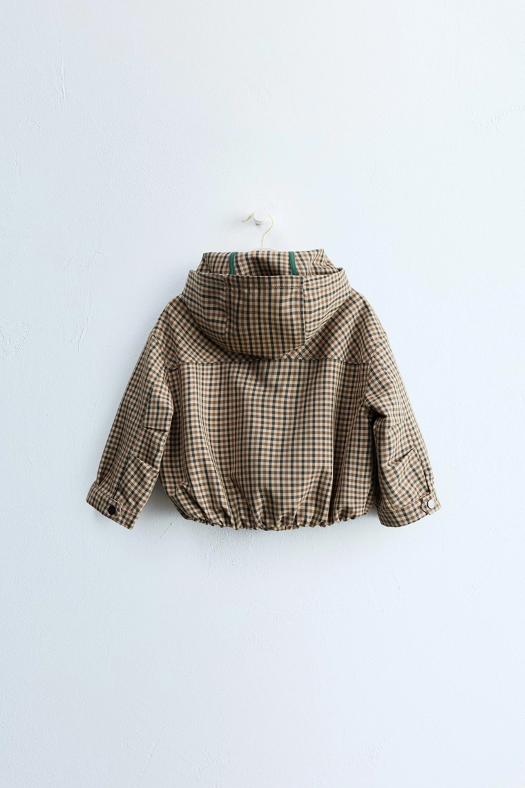 Куртка-худи zara timeless с клетчатым принтом