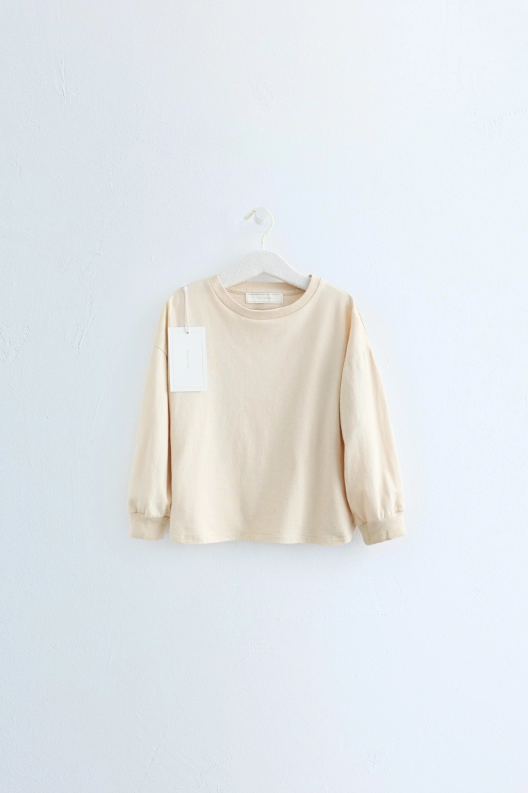 Футболка zara timeless с длинными рукавами и манжетами, бежевая