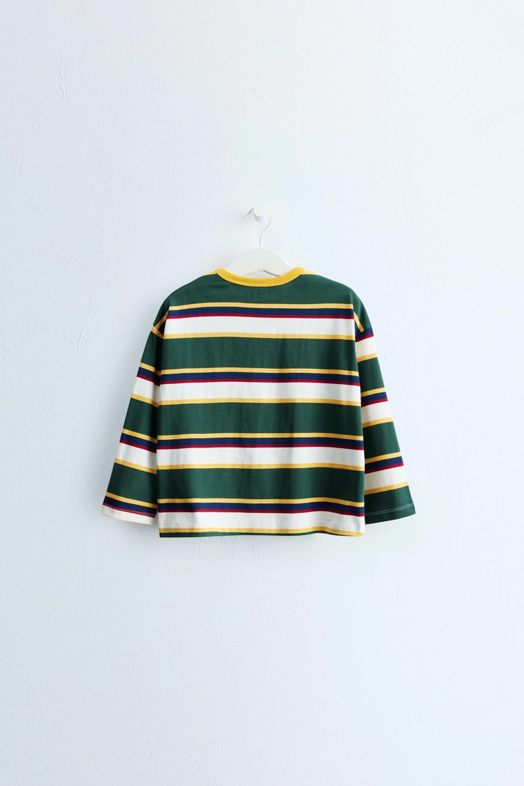 Футболка zara timeless с полосатым принтом