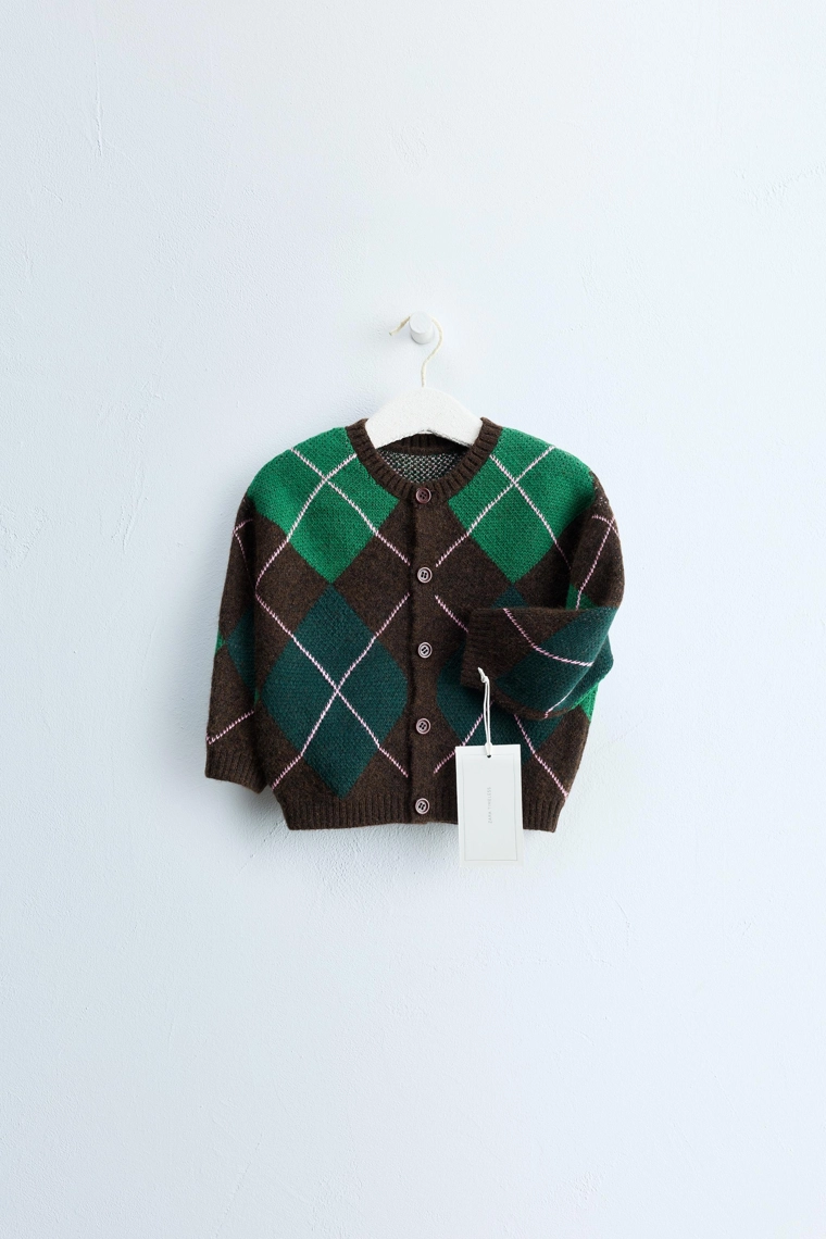 Кардиган zara timeless из шерстяного смешанного волокна в ромб