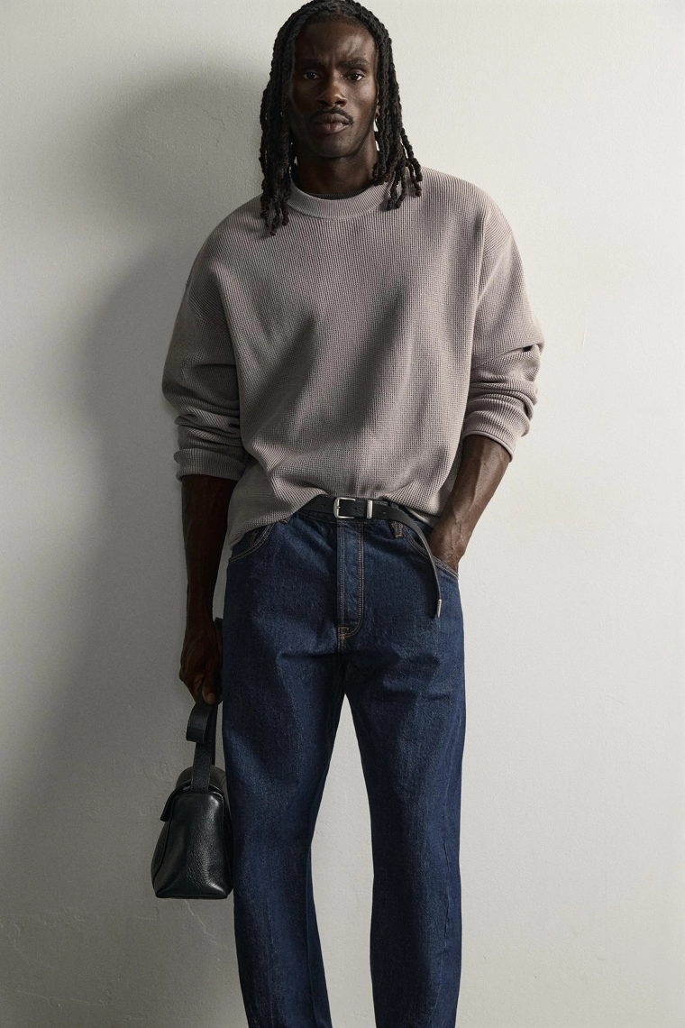 Джемпер с вафельной структурой