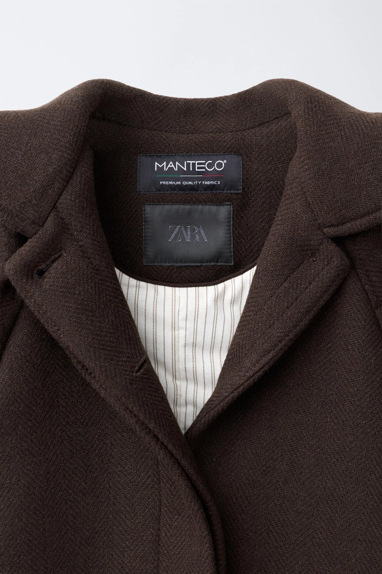 Пальто с эффектом шерсти manteco