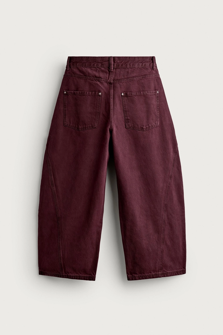 Брюки balloon fit в тонкую полоску