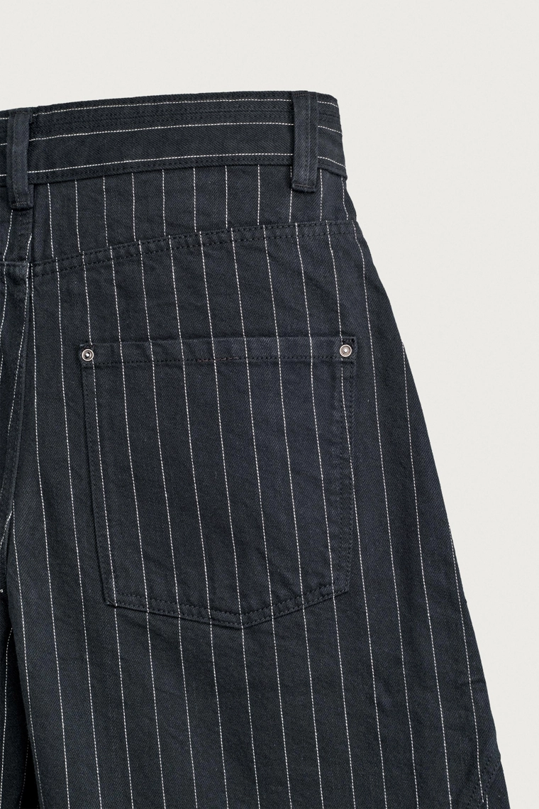 Брюки balloon fit в тонкую полоску