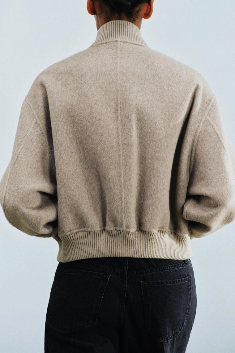 Бомбер из шерстяной смеси Zara «ZW»