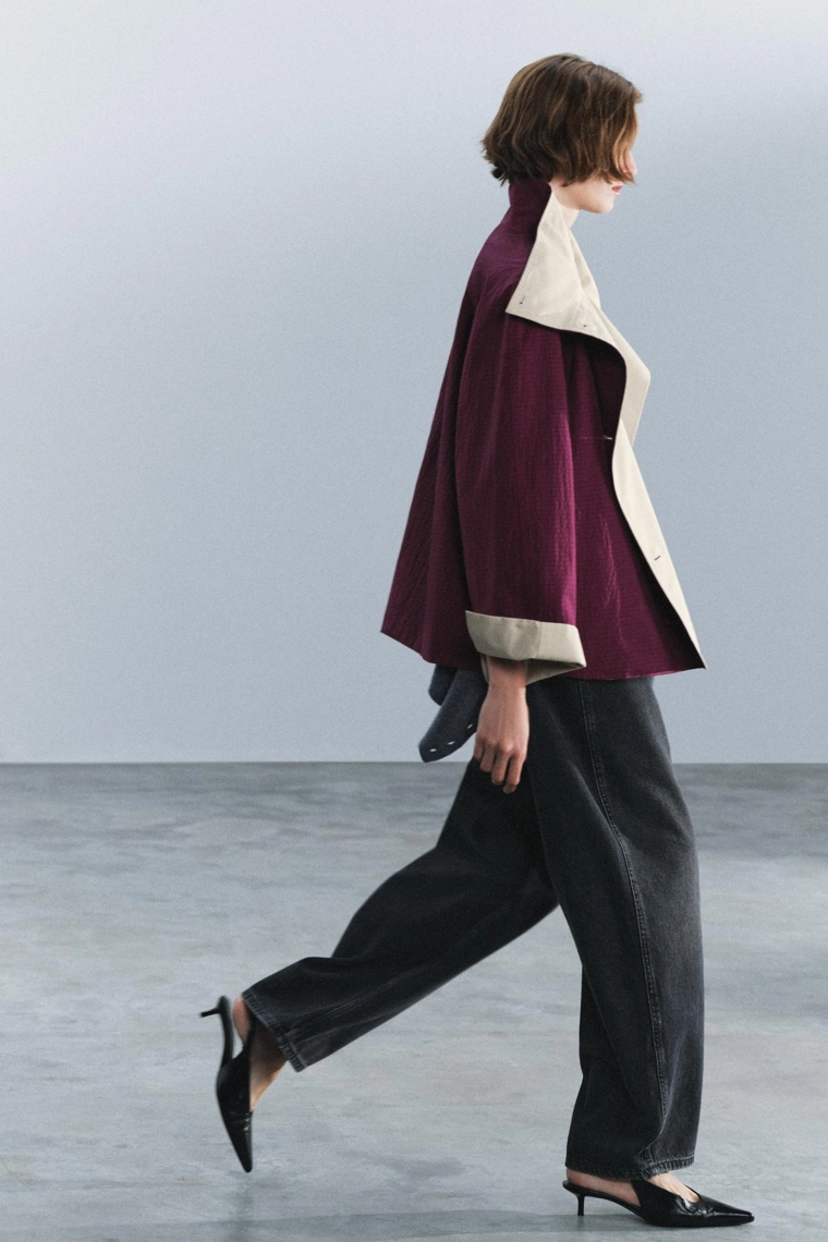 Двусторонний короткий тренч zw collection