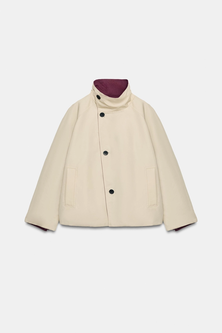 Двусторонний короткий тренч zw collection