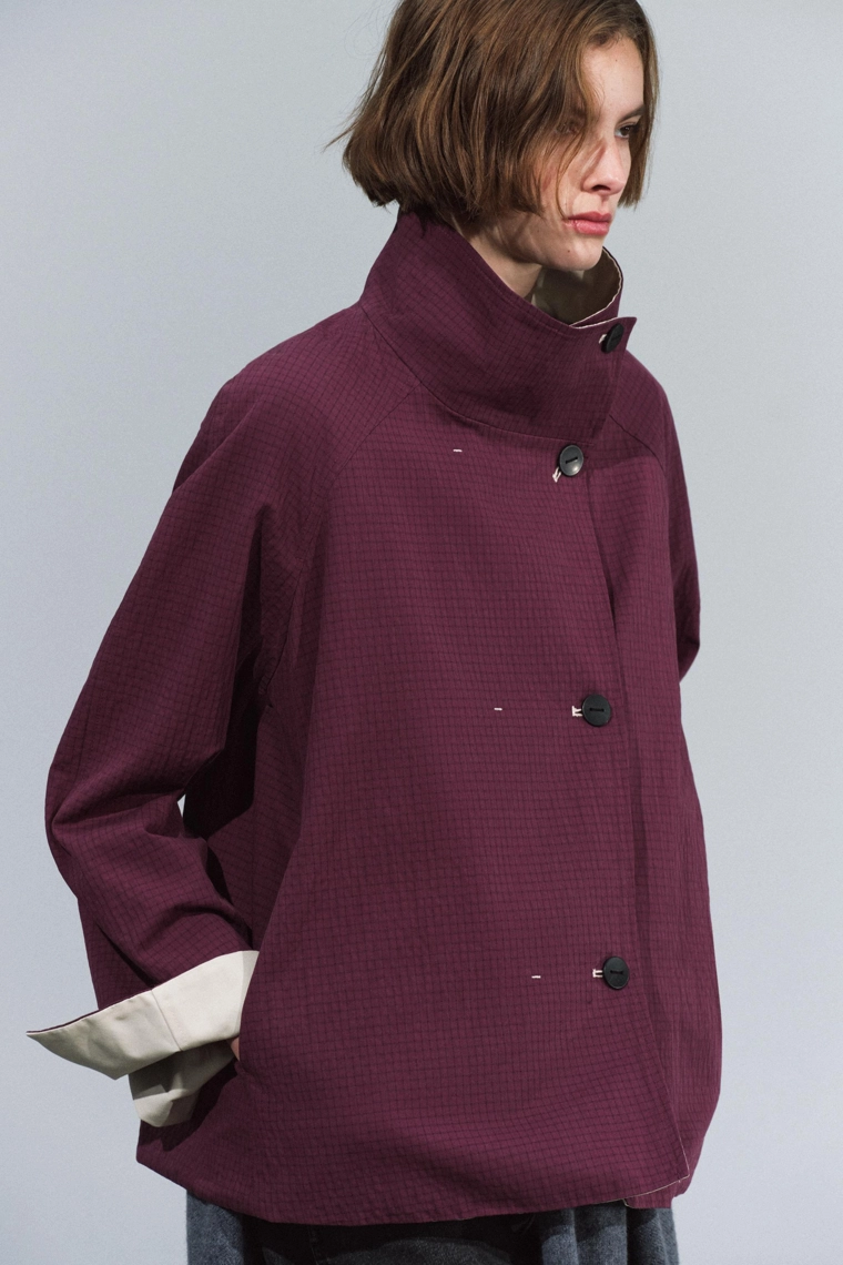 Двусторонний короткий тренч zw collection
