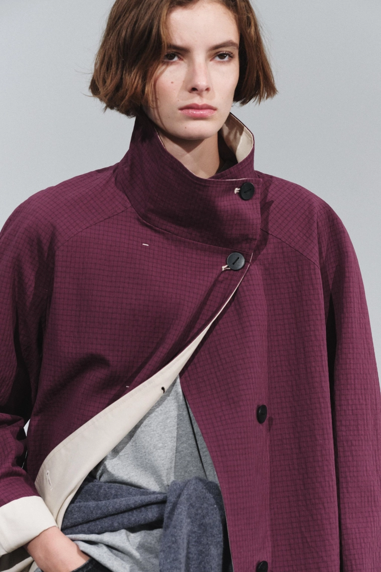 Двусторонний короткий тренч zw collection