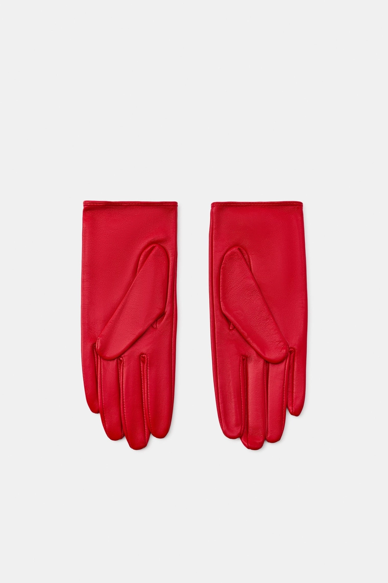 Короткие перчатки из 100% кожи