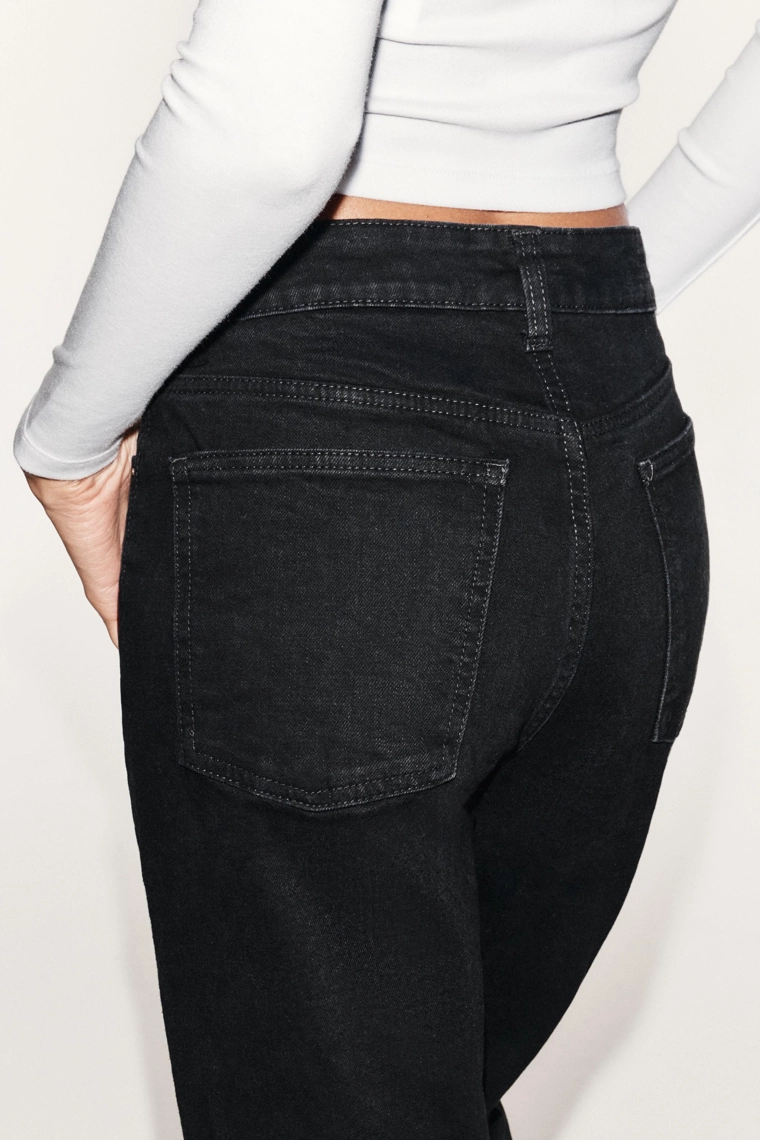 Джинсы с высокой талией и узким кроем trf comfort