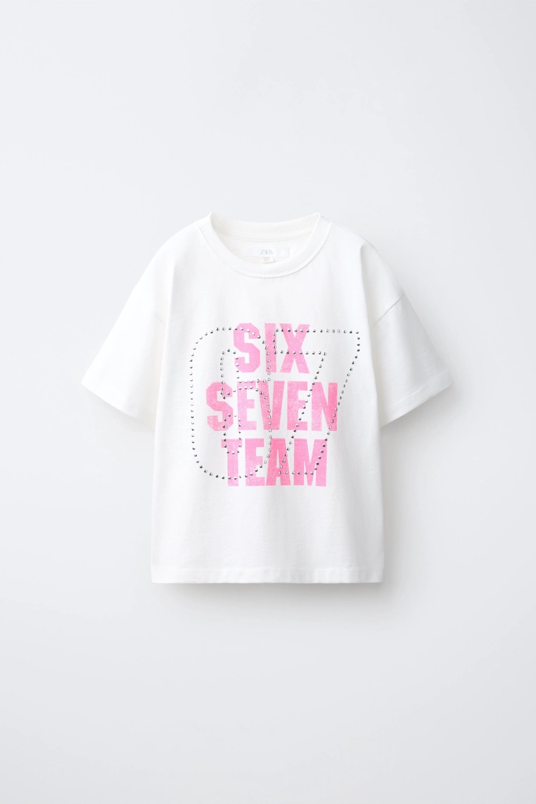 Футболка с принтом team six seven