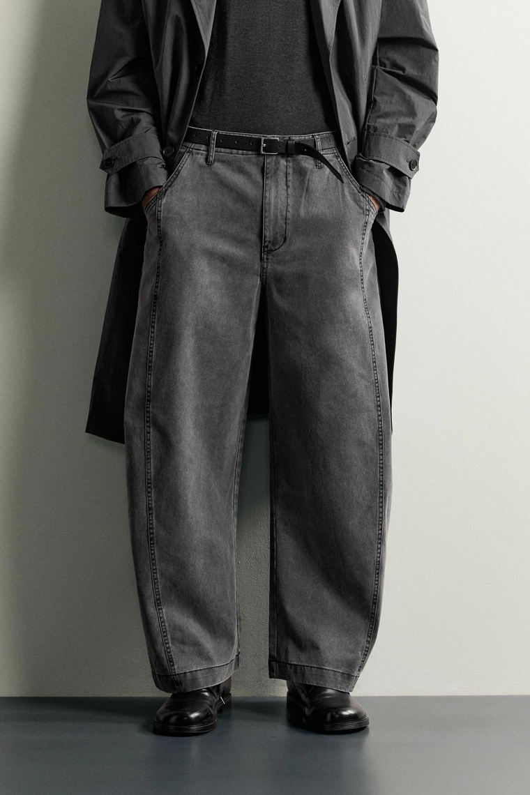Брюки balloon fit из хлопка