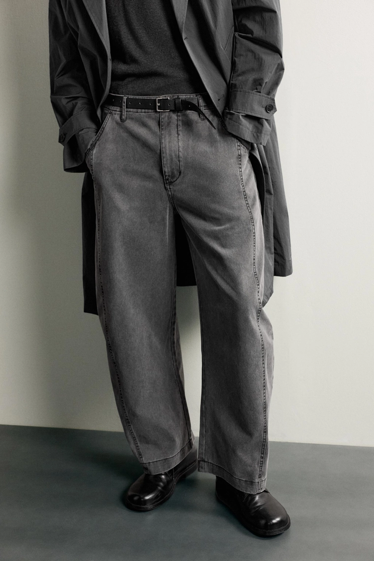 Брюки balloon fit из хлопка