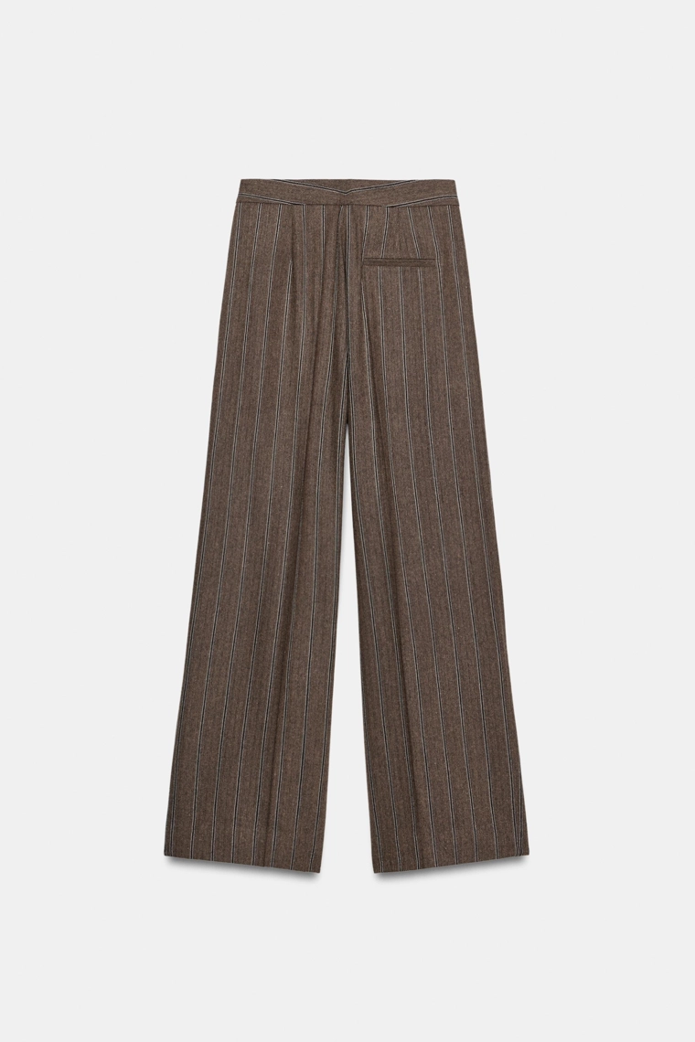 Брюки Zara «ZW» в елочку с полосками