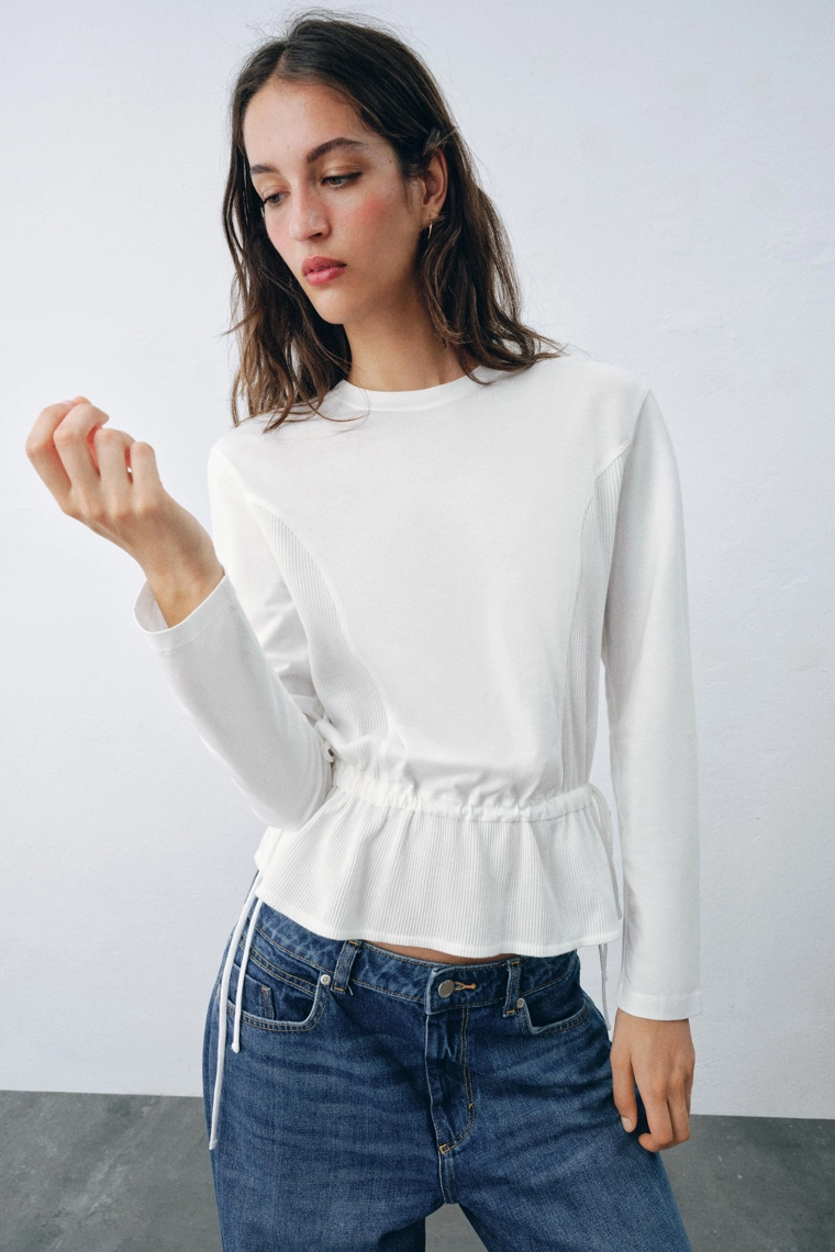 Футболка комбинированная с короткими рукавами