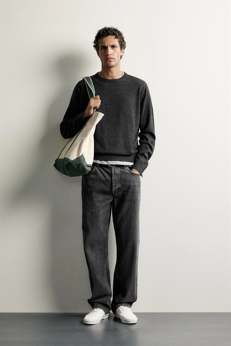 Джемпер regular fit из 100% шерсти