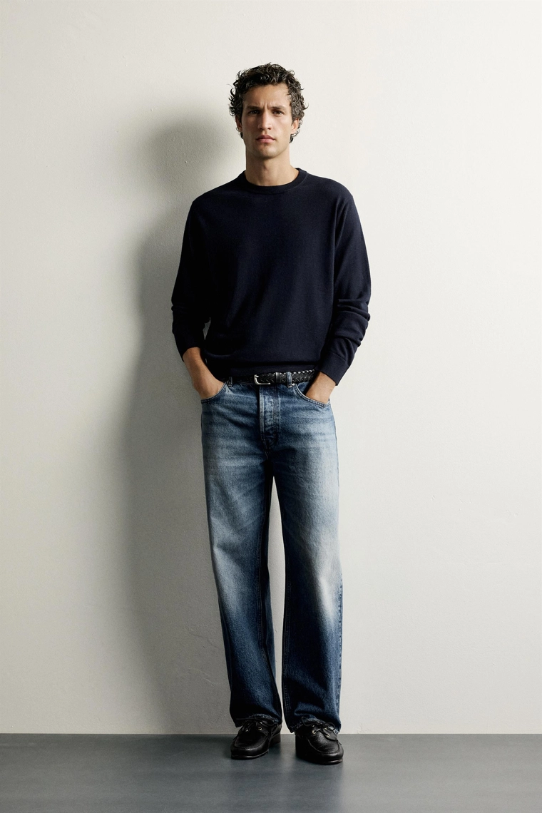 Джемпер прямого кроя из 100% шерсти