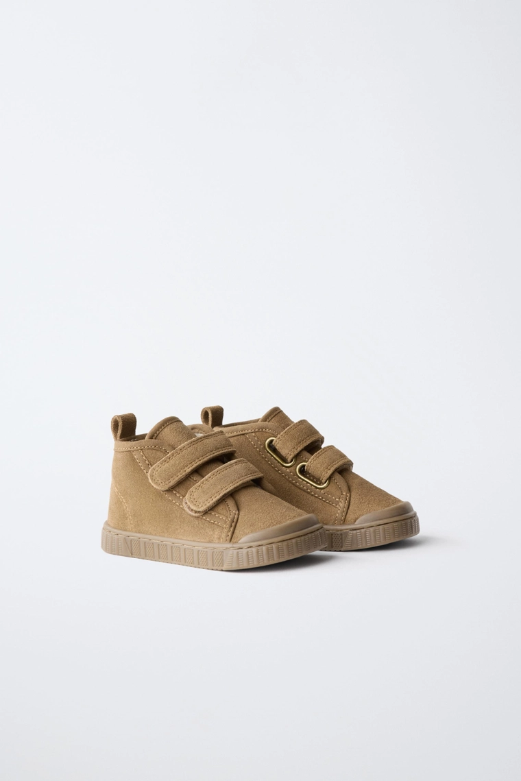 Кожаные высокие кроссовки в стиле barefoot