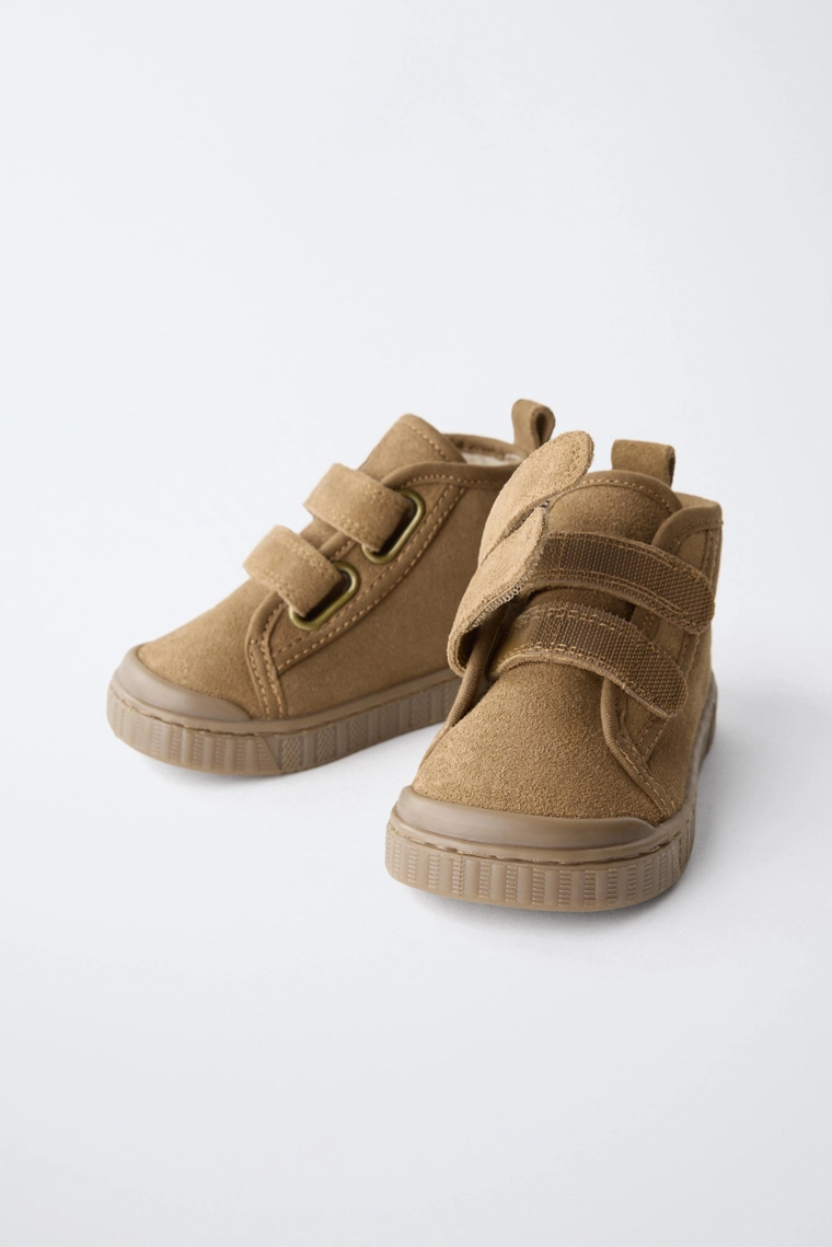 Кожаные высокие кроссовки в стиле barefoot