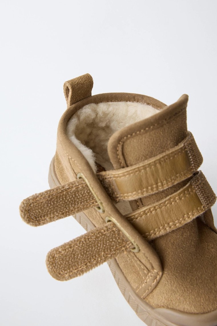 Кожаные высокие кроссовки в стиле barefoot