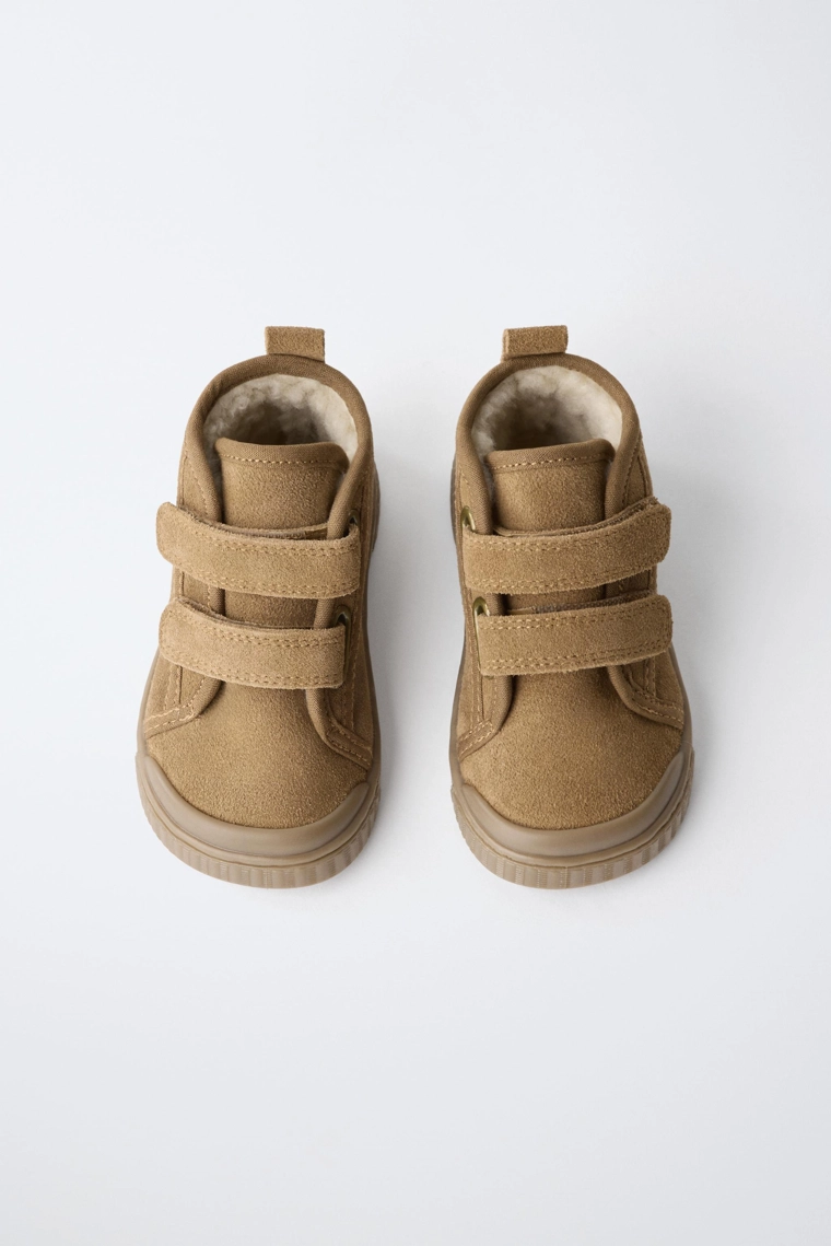 Кожаные высокие кроссовки в стиле barefoot