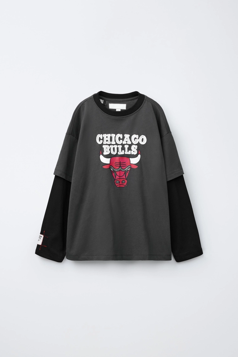 Футболка с двойными рукавами nba chicago bulls