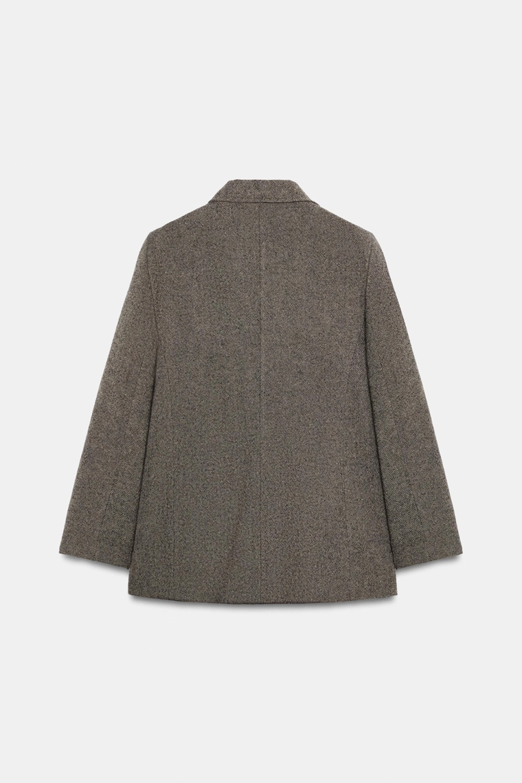 Жакет прямого кроя из смесовой шерсти zw collection