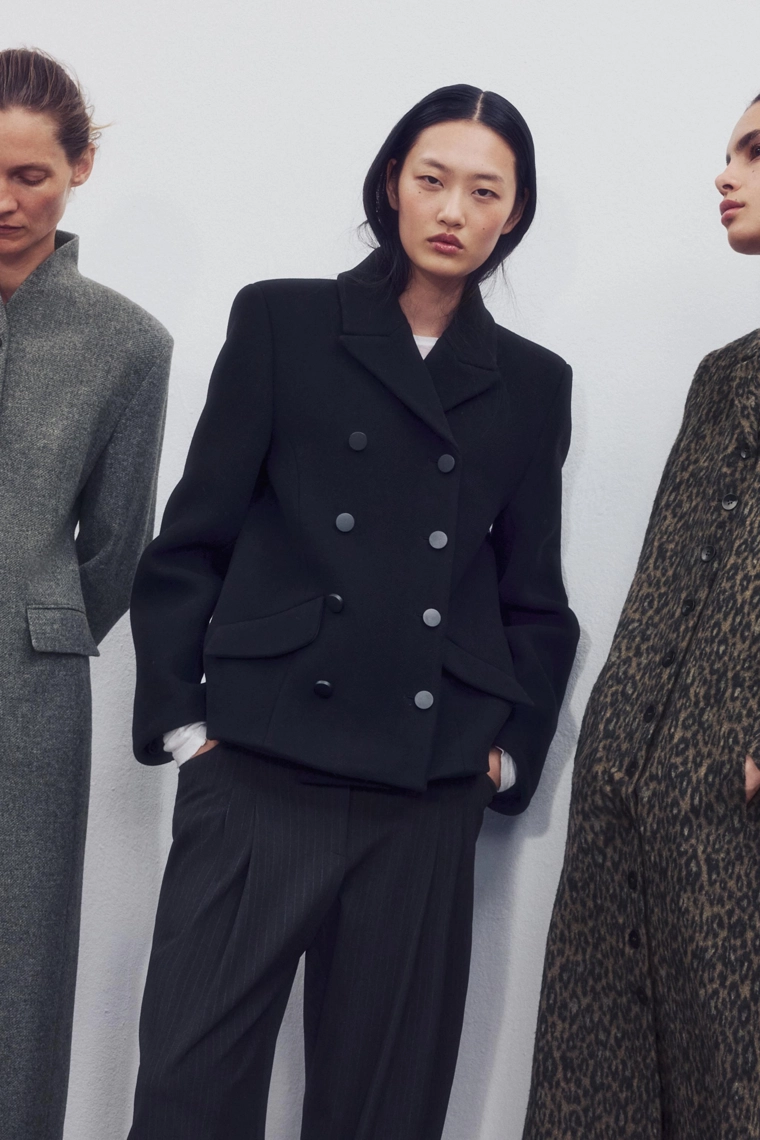 Короткое пальто из шерстяной смеси zw collection