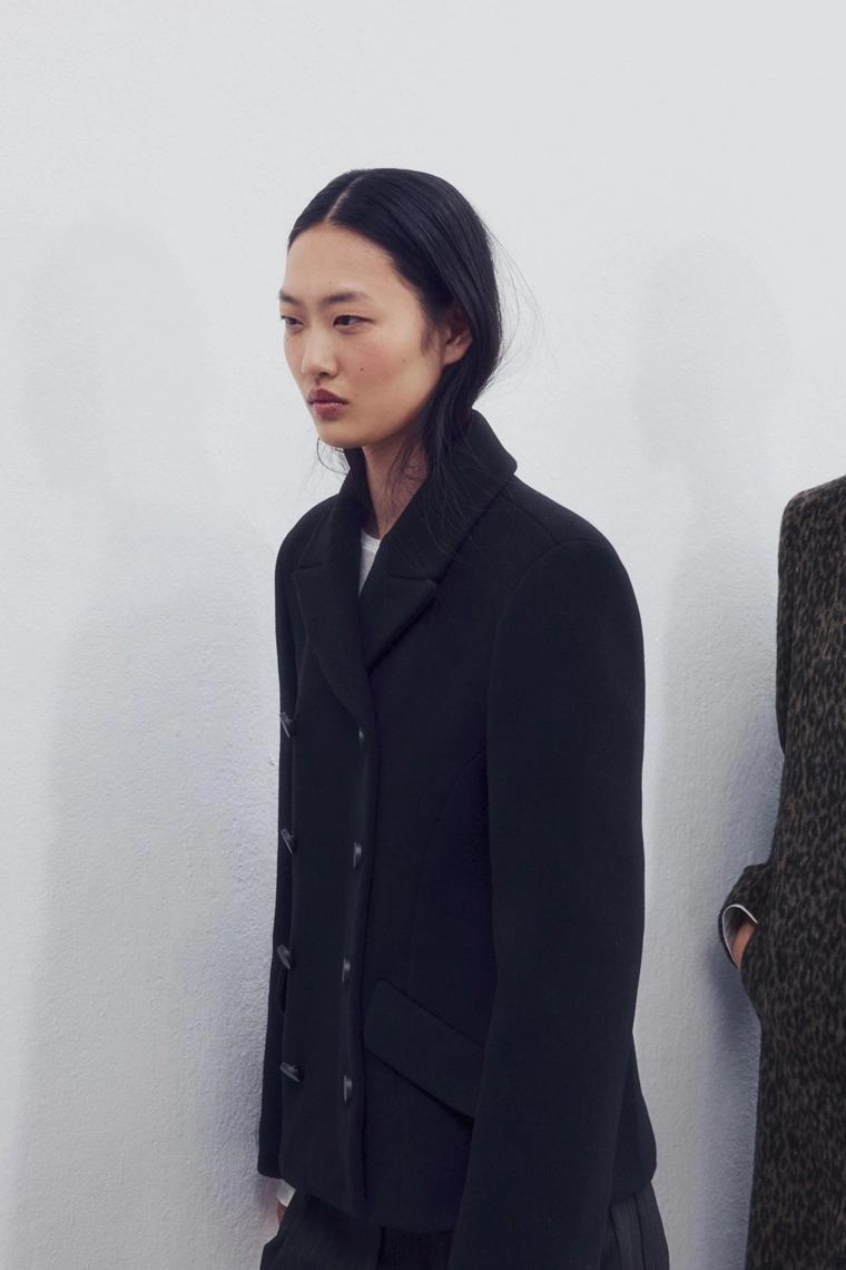 Короткое пальто из шерстяной смеси zw collection