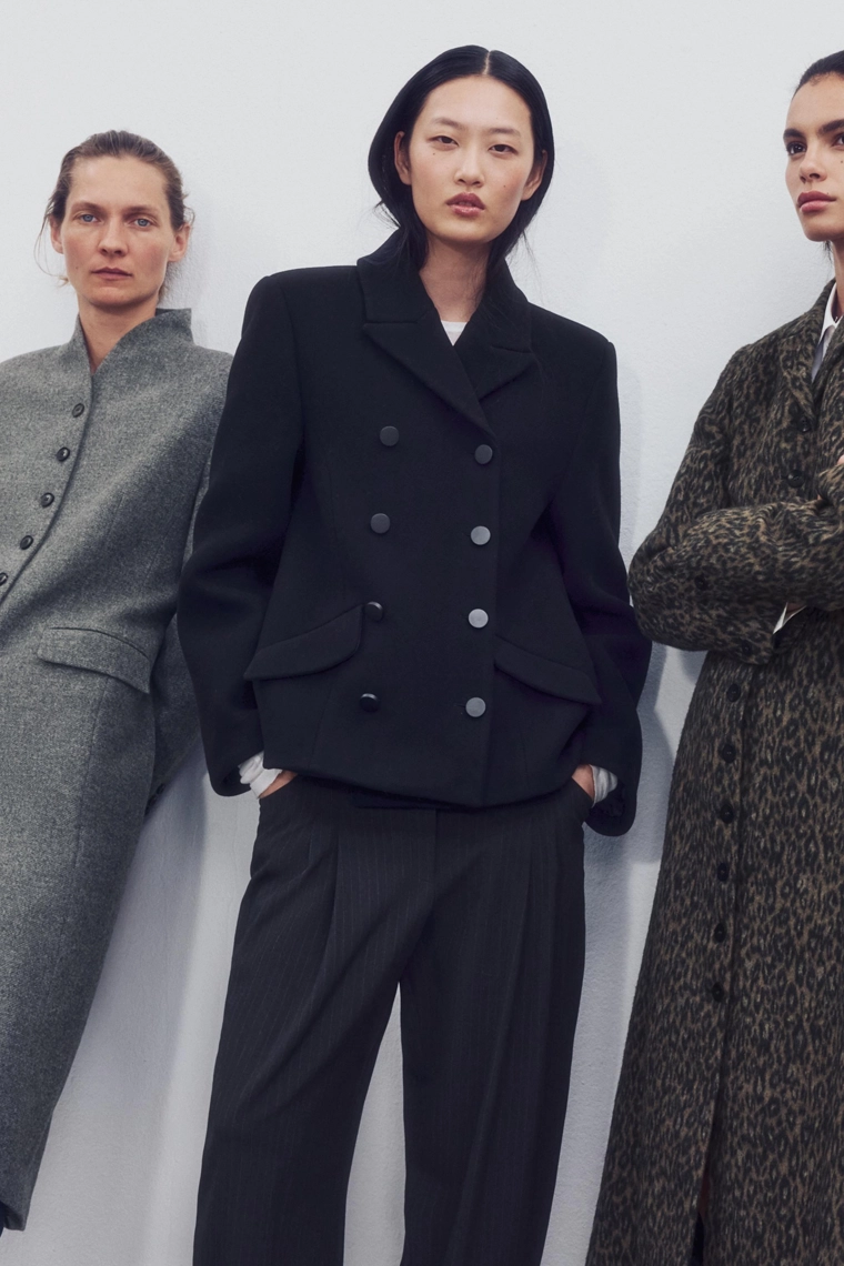 Короткое пальто из шерстяной смеси zw collection