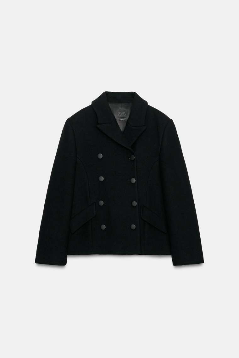 Короткое пальто из шерстяной смеси zw collection