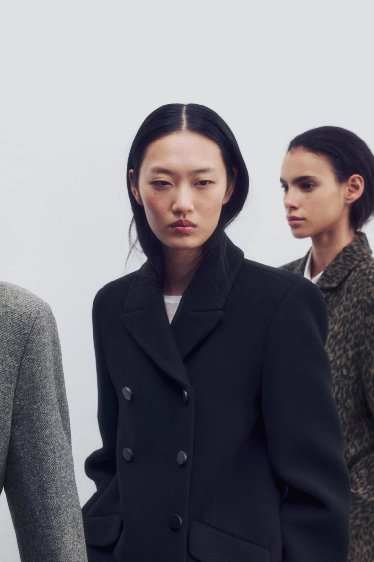 Короткое пальто из шерстяной смеси zw collection
