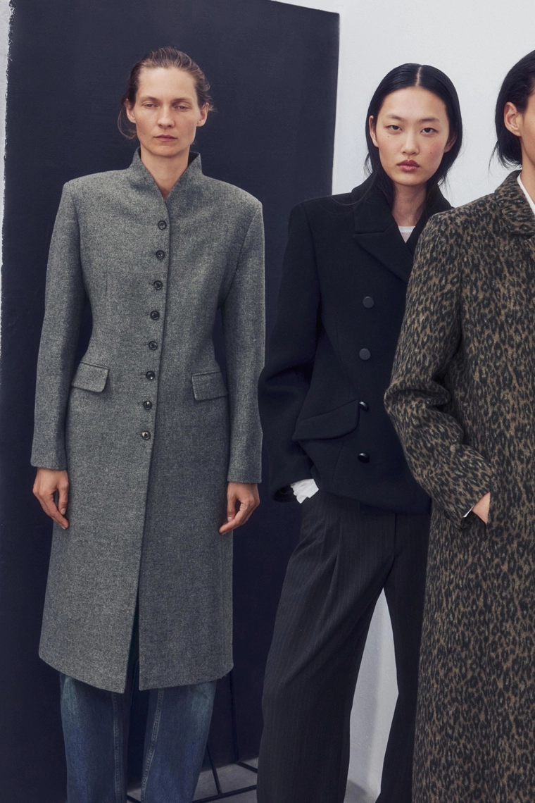 Пальто zw collection из шерсти с пуговицами