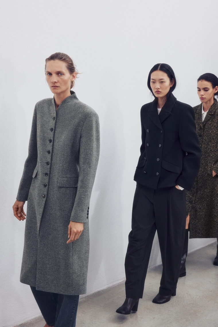 Пальто zw collection из шерсти с пуговицами